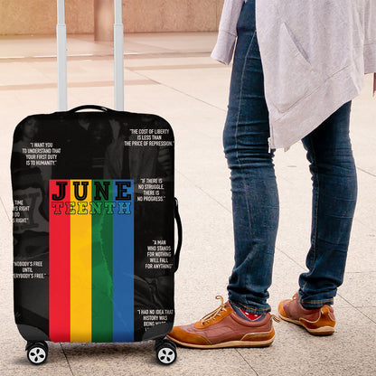Juneteenth 2026 Black History Luggage Cover Freedom Quotes Collage