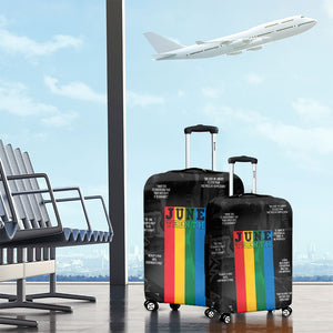 Juneteenth 2026 Black History Luggage Cover Freedom Quotes Collage