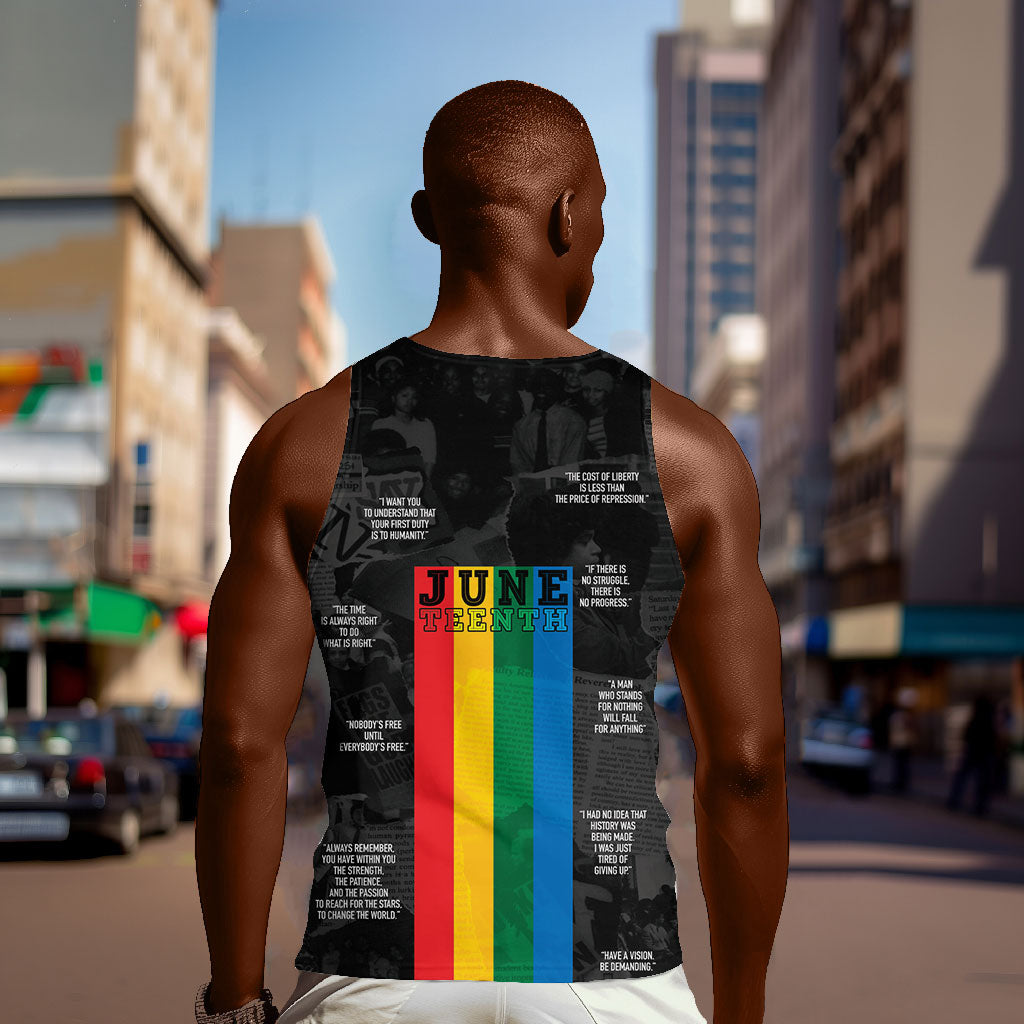 Juneteenth 2026 Black History Men Tank Top Freedom Quotes Collage