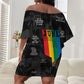 Juneteenth 2026 Black History Off Shoulder Short Dress Freedom Quotes Collage
