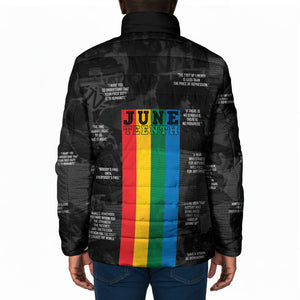 Juneteenth 2026 Black History Padded Jacket Freedom Quotes Collage