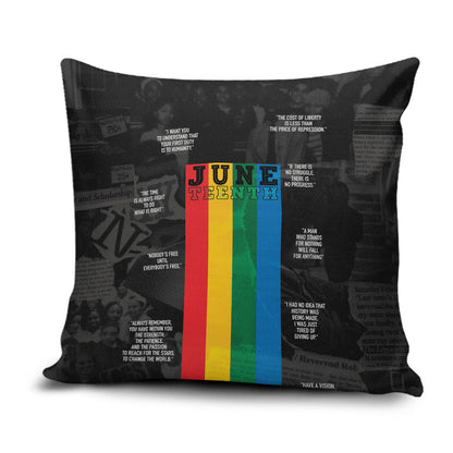 Juneteenth 2026 Black History Pillow Cover Freedom Quotes Collage