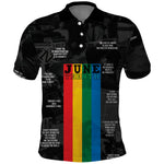 Juneteenth 2026 Black History Polo Shirt Freedom Quotes Collage