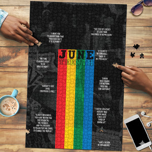 Juneteenth 2026 Black History Puzzle Freedom Quotes Collage