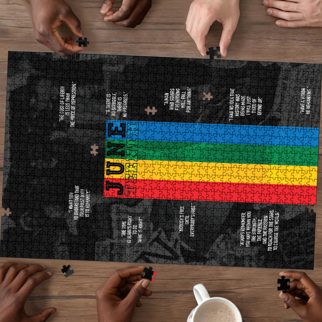 Juneteenth 2026 Black History Puzzle Freedom Quotes Collage