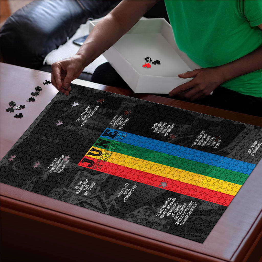 Juneteenth 2026 Black History Puzzle Freedom Quotes Collage
