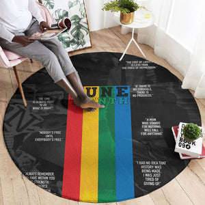Juneteenth 2026 Black History Round Carpet Freedom Quotes Collage
