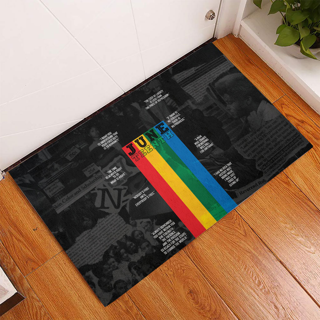 Juneteenth 2026 Black History Rubber Doormat Freedom Quotes Collage