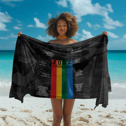 Juneteenth 2026 Black History Sarong Freedom Quotes Collage