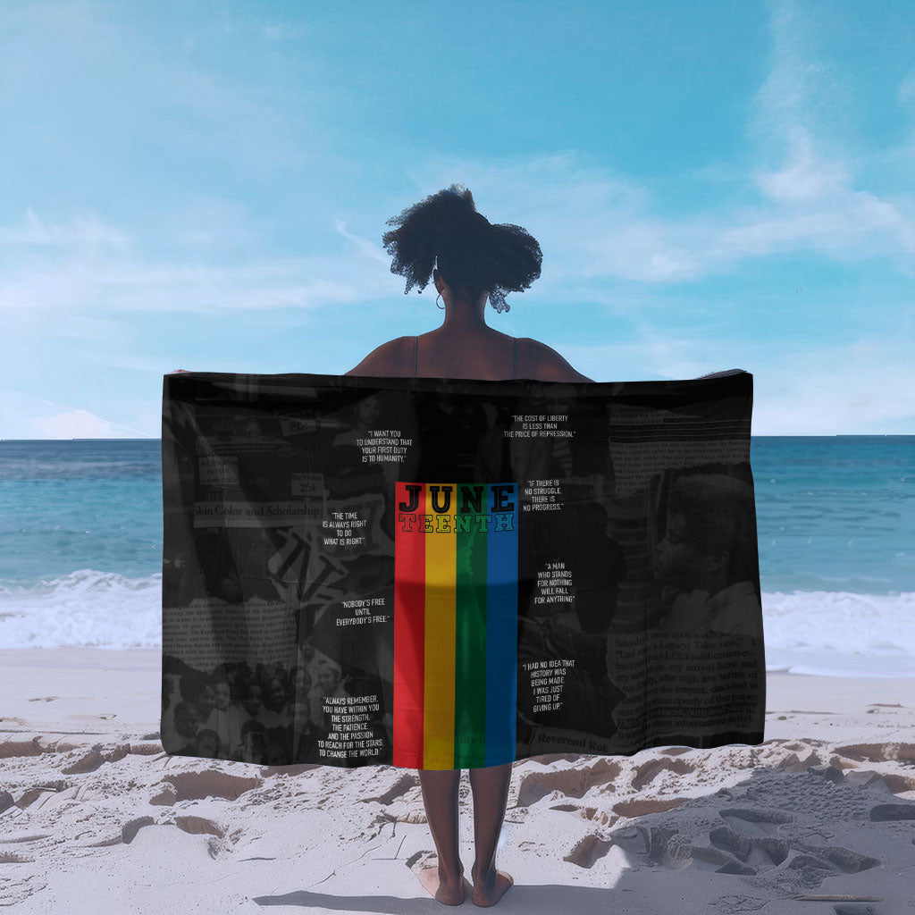 Juneteenth 2026 Black History Sarong Freedom Quotes Collage