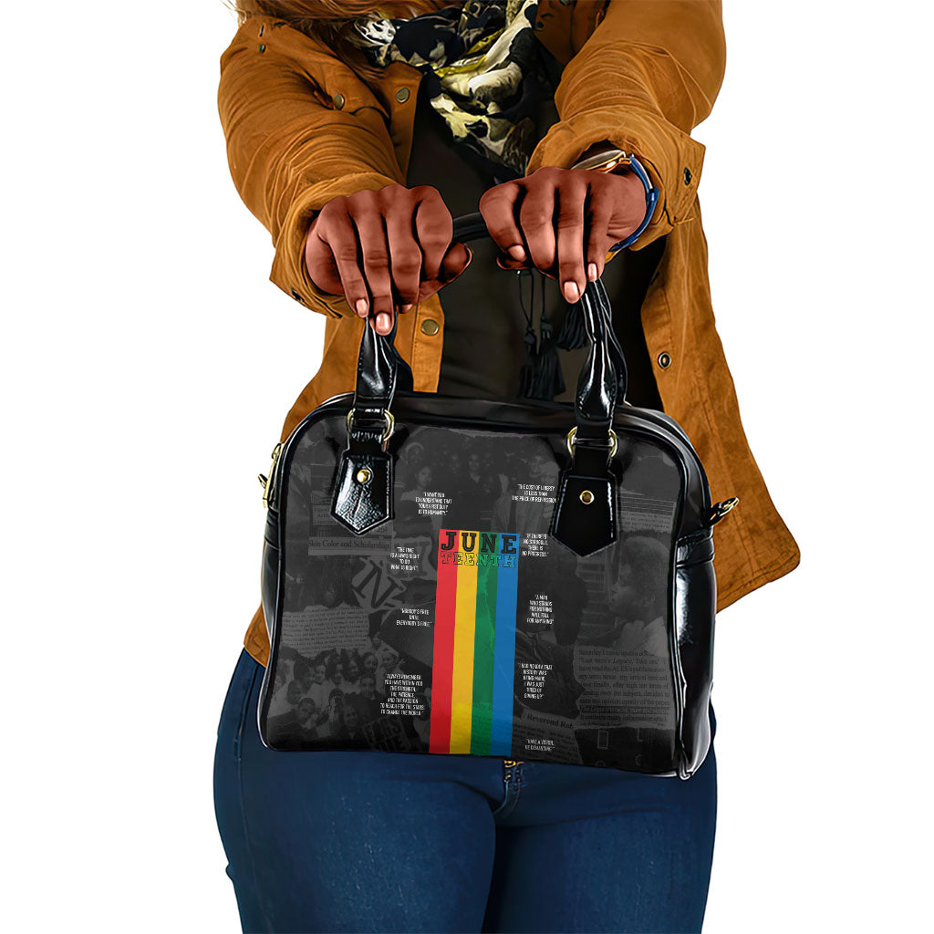 Juneteenth 2026 Black History Shoulder Handbag Freedom Quotes Collage