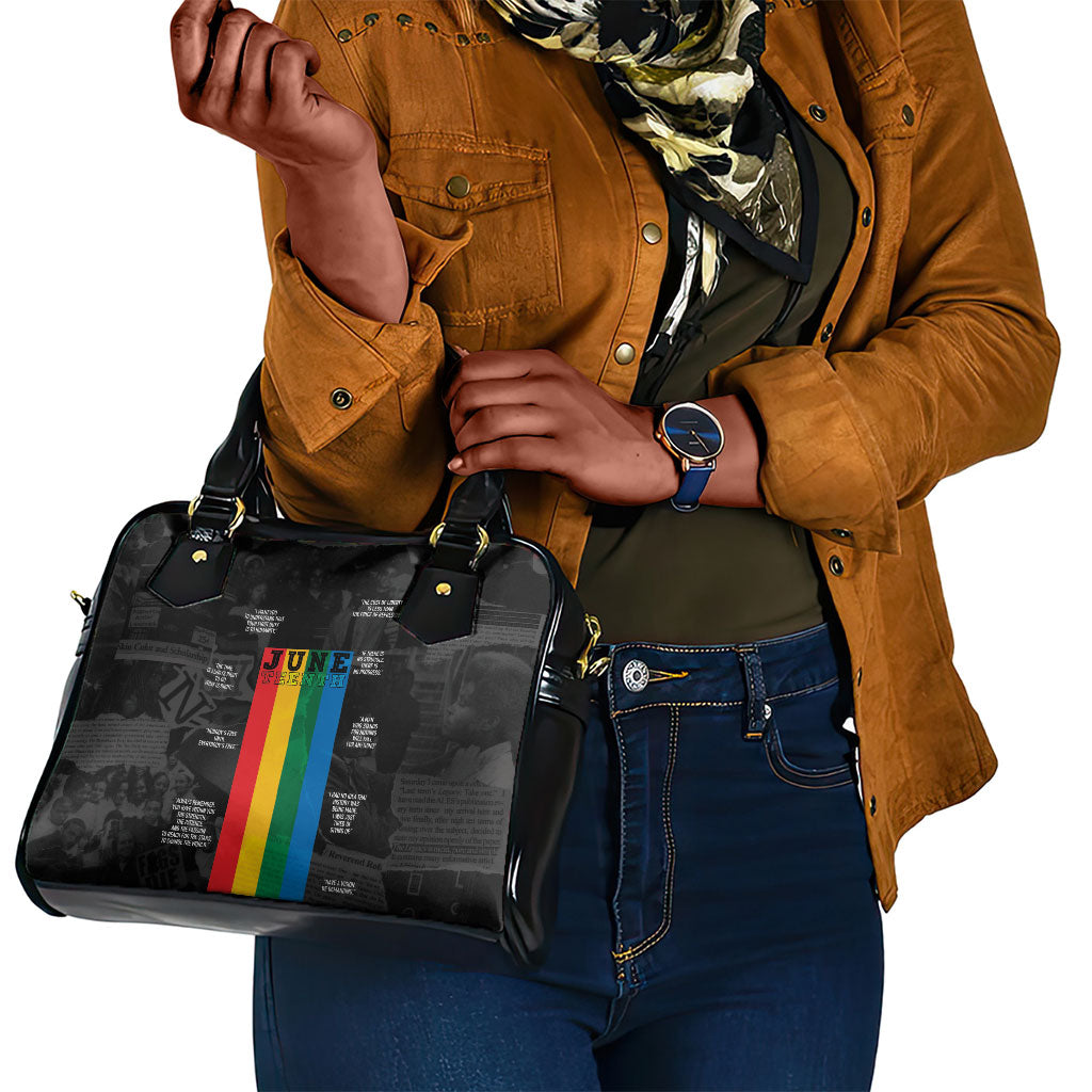 Juneteenth 2026 Black History Shoulder Handbag Freedom Quotes Collage