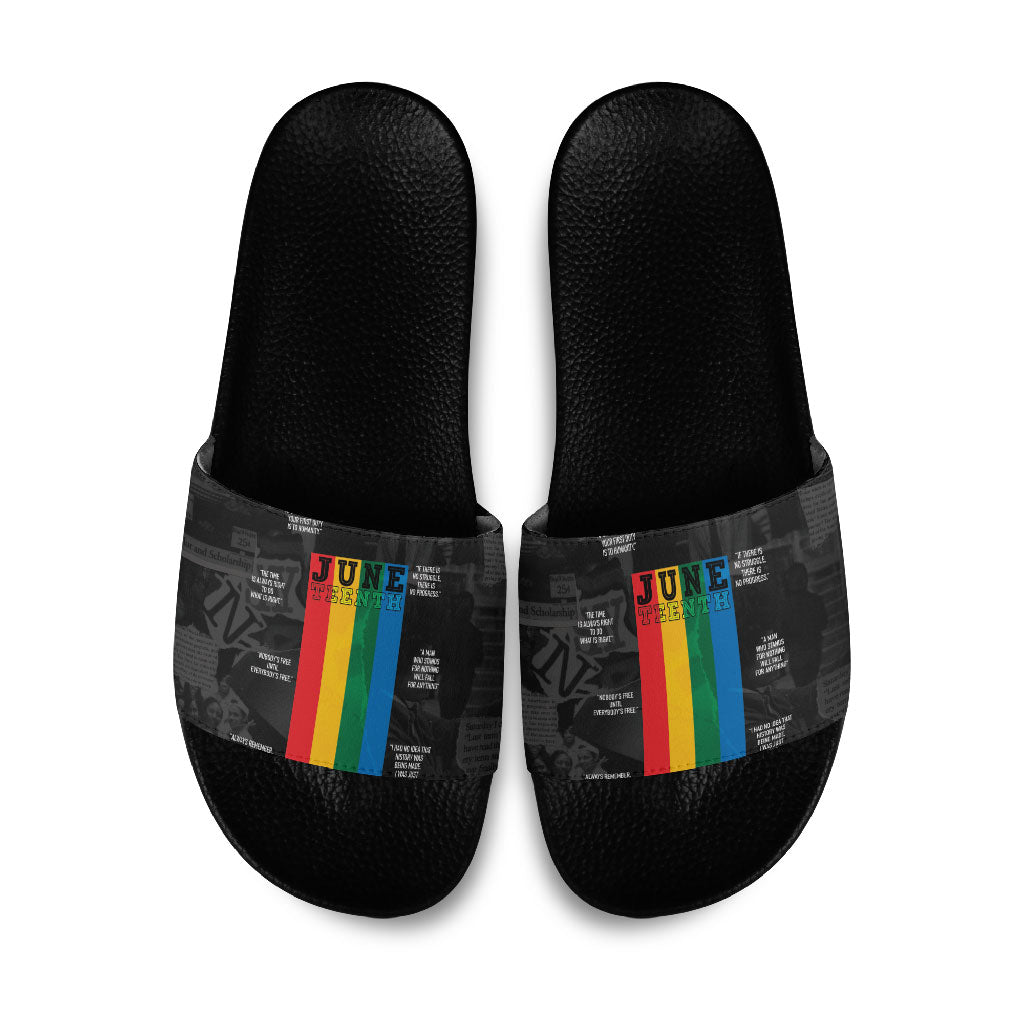 Juneteenth 2026 Black History Slide Sandals Freedom Quotes Collage