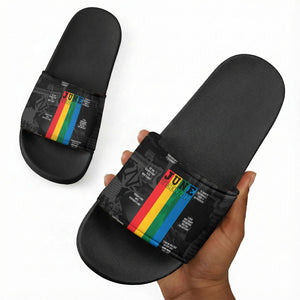 Juneteenth 2026 Black History Slide Sandals Freedom Quotes Collage