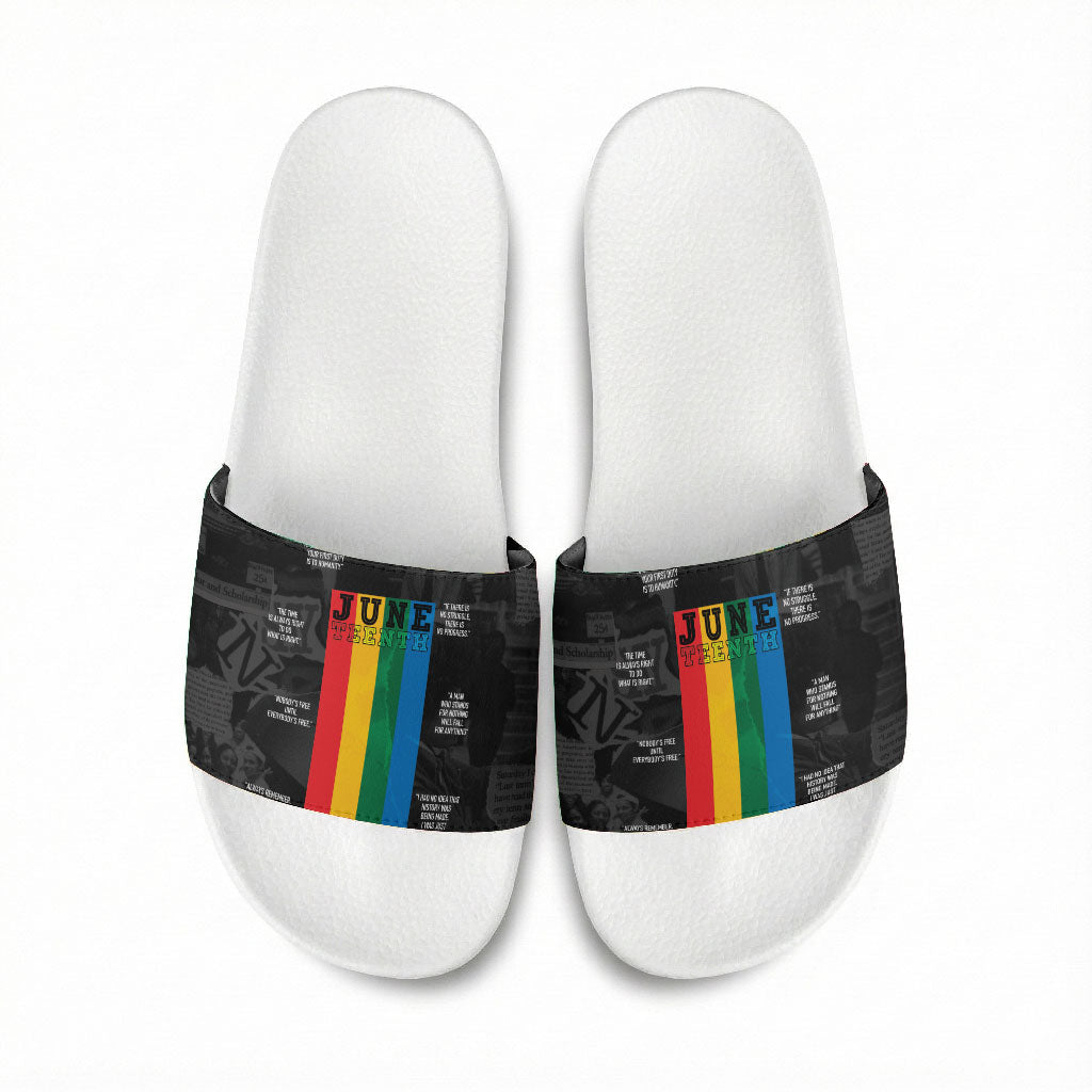 Juneteenth 2026 Black History Slide Sandals Freedom Quotes Collage
