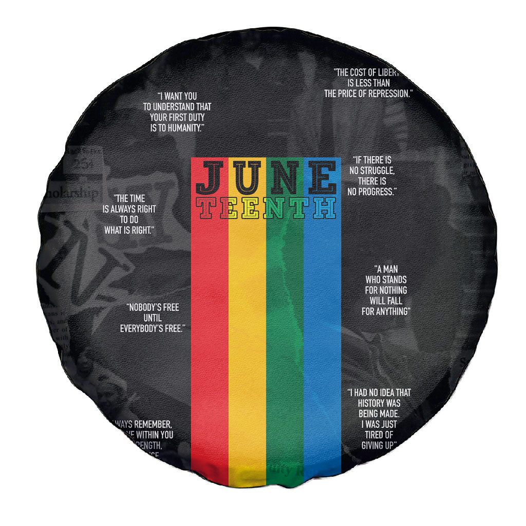 Juneteenth 2026 Black History Spare Tire Cover Freedom Quotes Collage