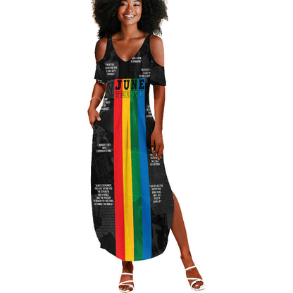 Juneteenth 2026 Black History Summer Maxi Dress Freedom Quotes Collage