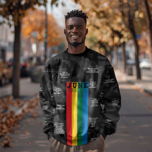 Juneteenth 2026 Black History Sweatshirt Freedom Quotes Collage