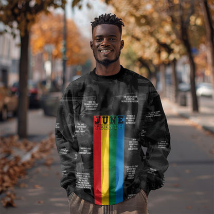 Juneteenth 2026 Black History Sweatshirt Freedom Quotes Collage