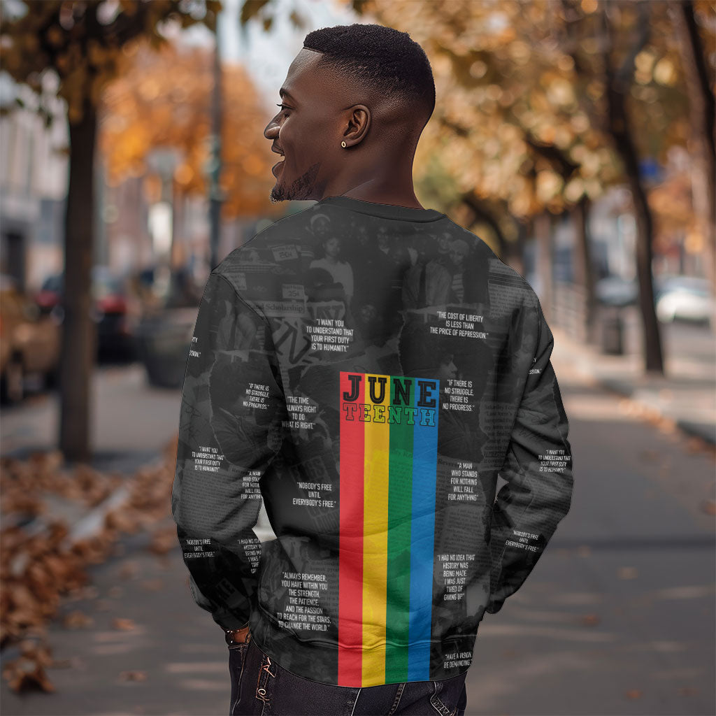 Juneteenth 2026 Black History Sweatshirt Freedom Quotes Collage
