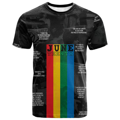 Juneteenth 2026 Black History T shirt Freedom Quotes Collage