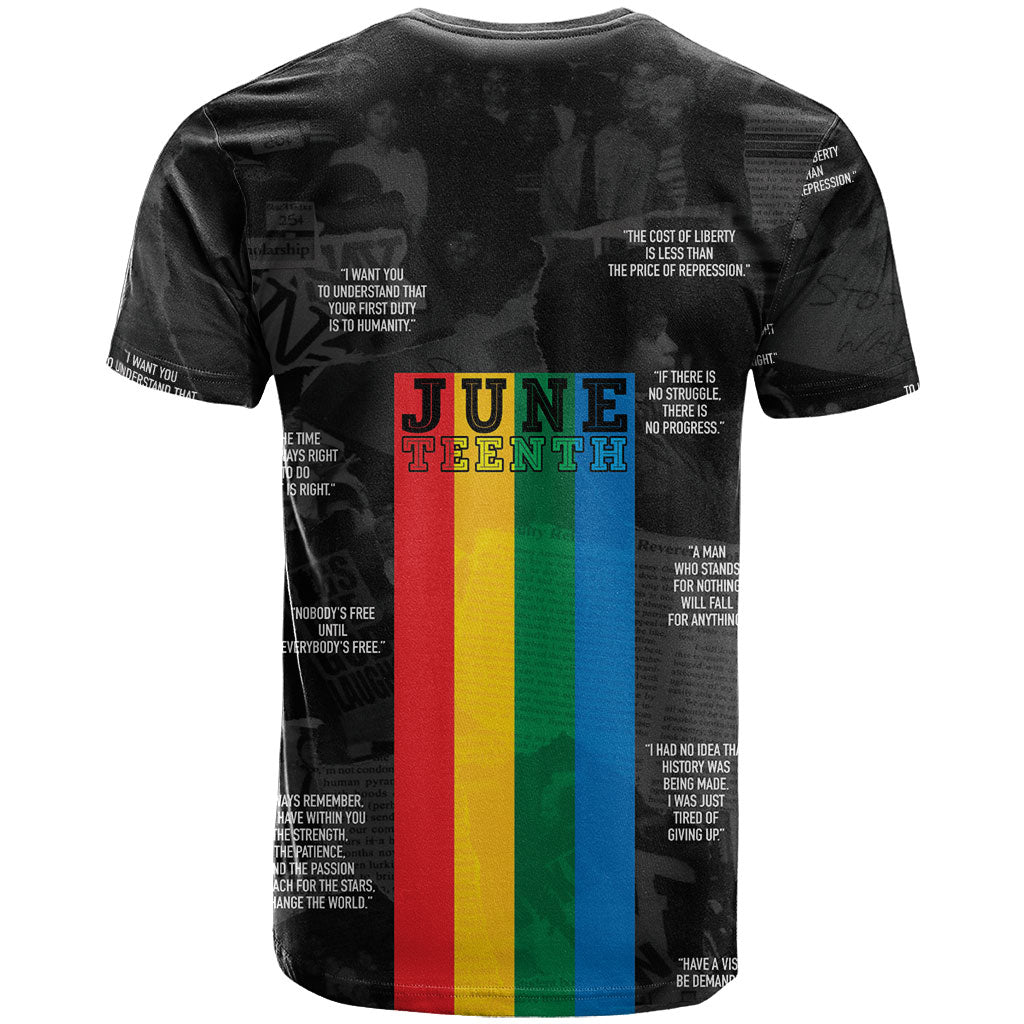 Juneteenth 2026 Black History T shirt Freedom Quotes Collage