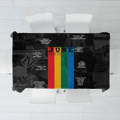 Juneteenth 2026 Black History Tablecloth Freedom Quotes Collage