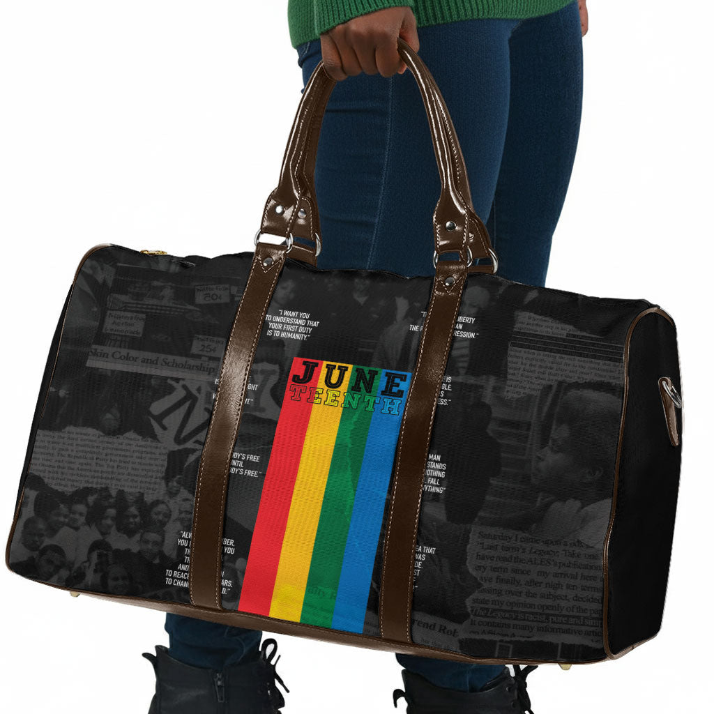 Juneteenth 2026 Black History Travel Bag Freedom Quotes Collage