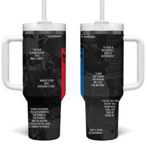 Juneteenth 2026 Black History Tumbler With Handle Freedom Quotes Collage