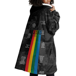 Juneteenth 2026 Black History Wearable Blanket Hoodie Freedom Quotes Collage