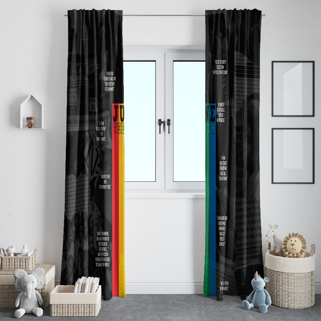 Juneteenth 2026 Black History Window Curtain Freedom Quotes Collage
