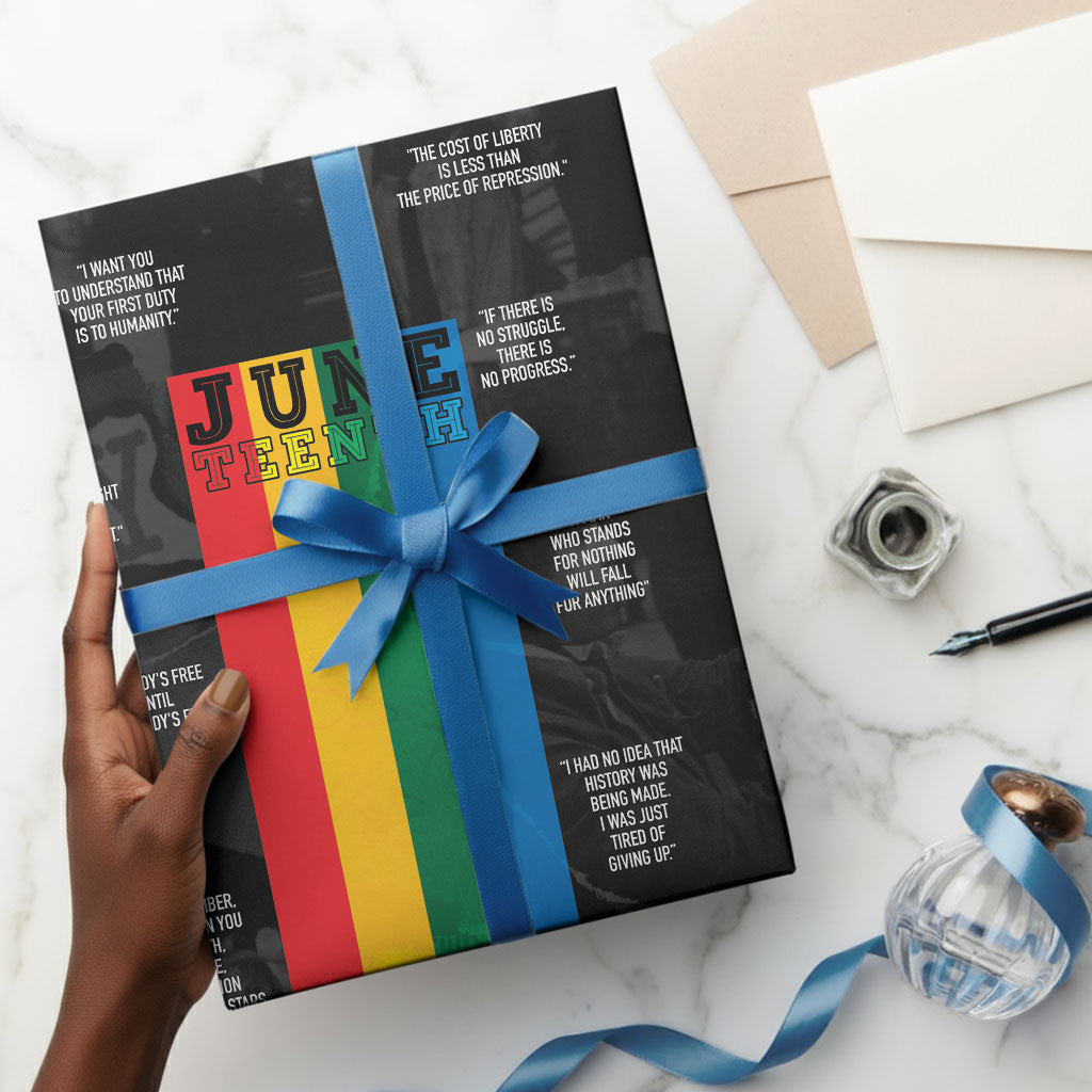 Juneteenth 2026 Black History Wrapping Paper Freedom Quotes Collage