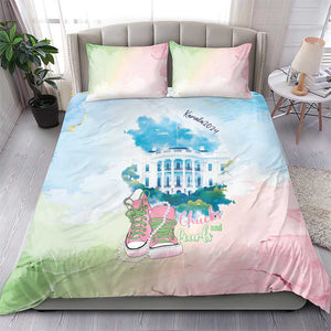 Chucks N Pearls 2024 Bedding Set Pink Green Rocking The World