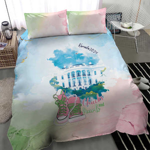 Chucks N Pearls 2024 Bedding Set Pink Green Rocking The World