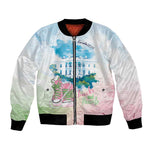 Chucks N Pearls 2024 Bomber Jacket Pink Green Rocking The World