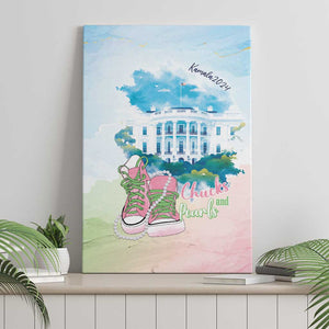 Chucks N Pearls 2024 Canvas Wall Art Pink Green Rocking The World