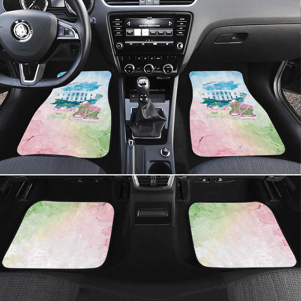 Chucks N Pearls 2024 Car Mats Pink Green Rocking The World