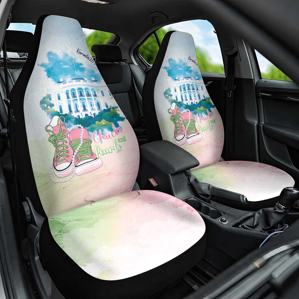 Chucks N Pearls 2024 Car Seat Cover Pink Green Rocking The World