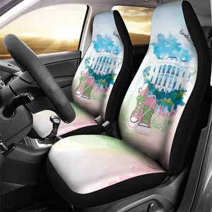 Chucks N Pearls 2024 Car Seat Cover Pink Green Rocking The World