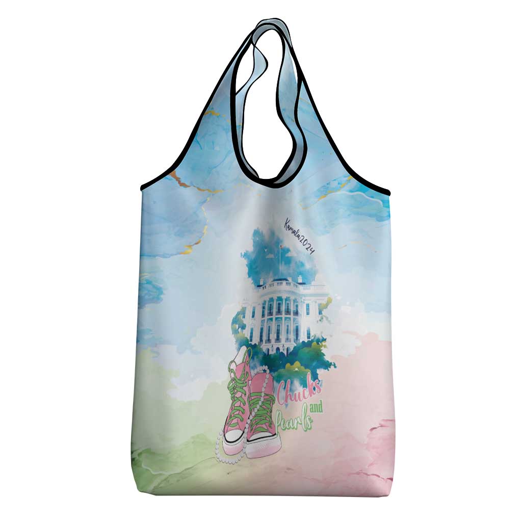 Chucks N Pearls 2024 Grocery Bag Pink Green Rocking The World