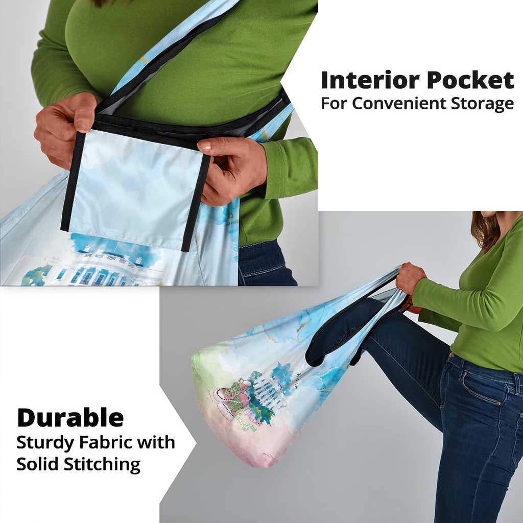 Chucks N Pearls 2024 Grocery Bag Pink Green Rocking The World