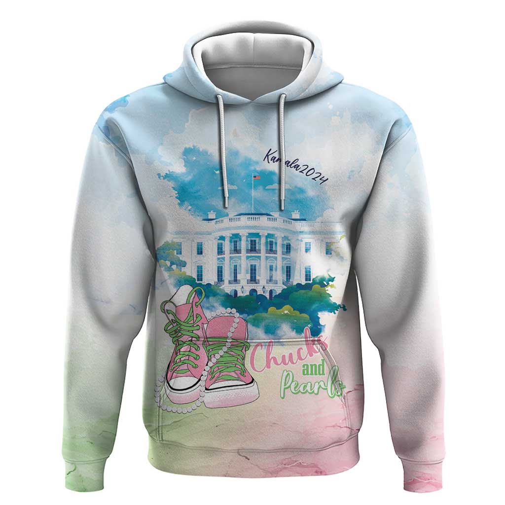 Chucks N Pearls 2024 Hoodie Pink Green Rocking The World