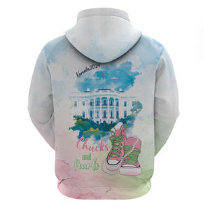 Chucks N Pearls 2024 Hoodie Pink Green Rocking The World