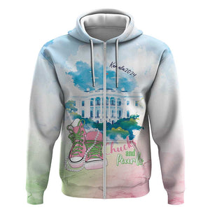 Chucks N Pearls 2024 Hoodie Pink Green Rocking The World