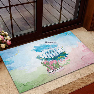 Chucks N Pearls 2024 Rubber Doormat Pink Green Rocking The World