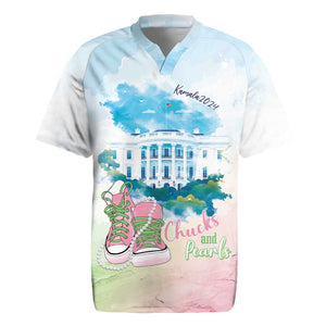 Chucks N Pearls 2024 Rugby Jersey Pink Green Rocking The World