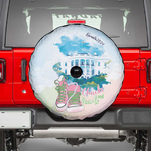 Chucks N Pearls 2024 Spare Tire Cover Pink Green Rocking The World