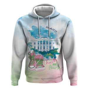 Chucks N Pearls 2024 Zip Hoodie Pink Green Rocking The World