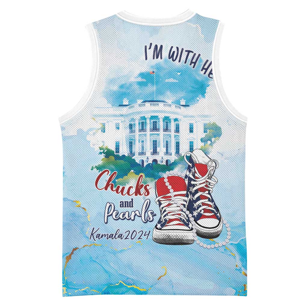 Chucks N Pearls 2024 Basketball Jersey I'm With Her LT7