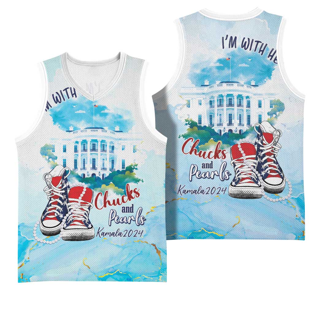 Chucks N Pearls 2024 Basketball Jersey I'm With Her LT7